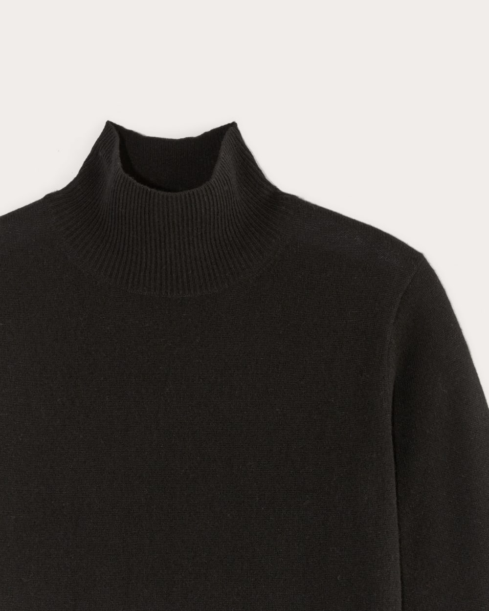 The Turtleneck Sweater Dress in Cashmere | Black - Image 8