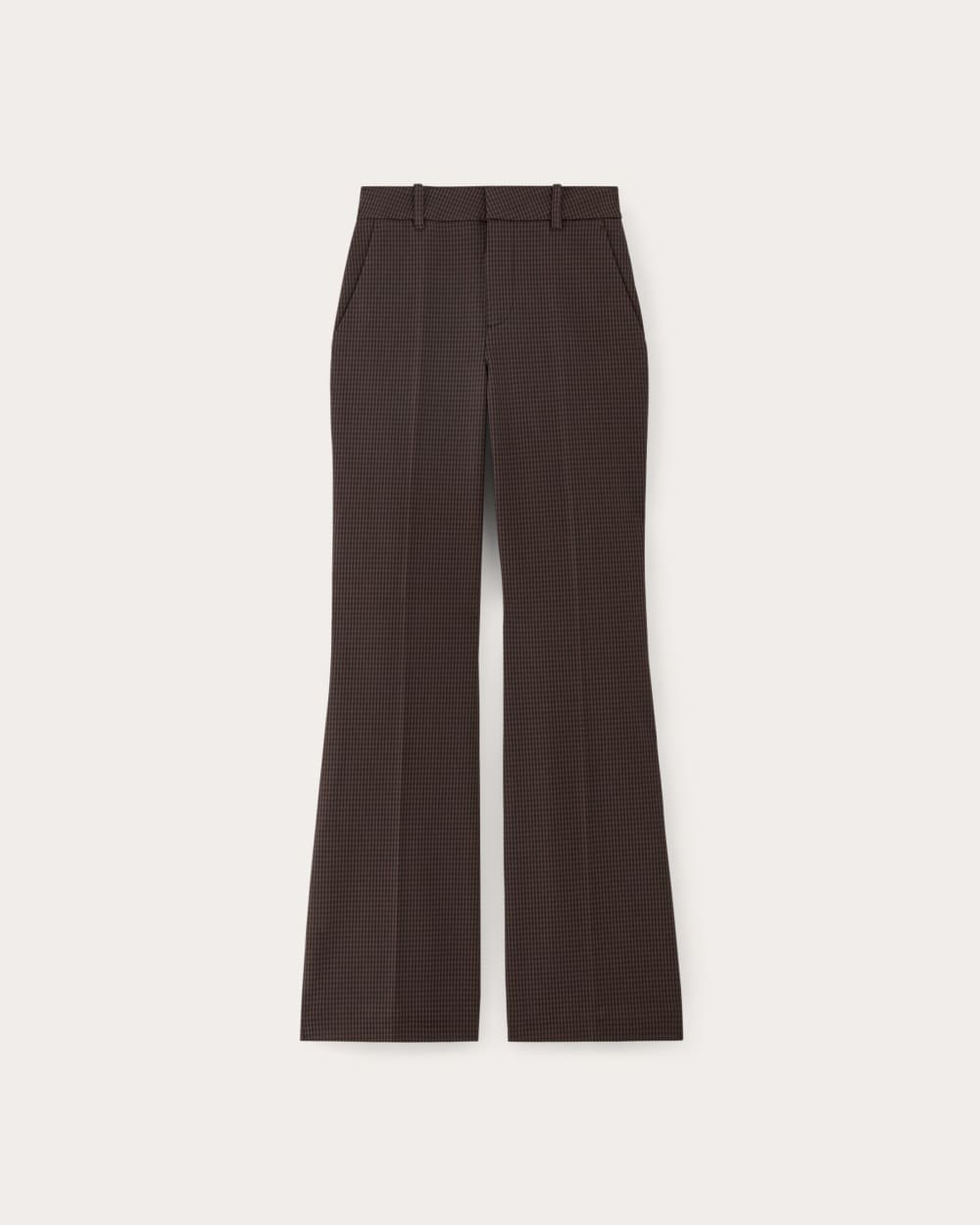 The Bi-Stretch Flare Pant | Brown Houndstooth - Image 2