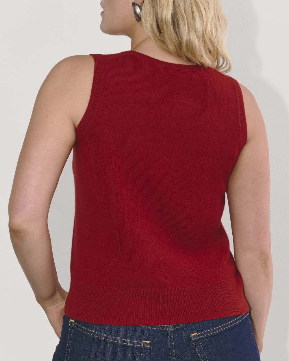 The Classic Tank in Cashmere | Berry Red - Image 5