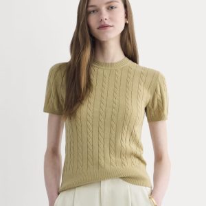 The Cable Crew in Cotton Cashmere | Classic Khaki