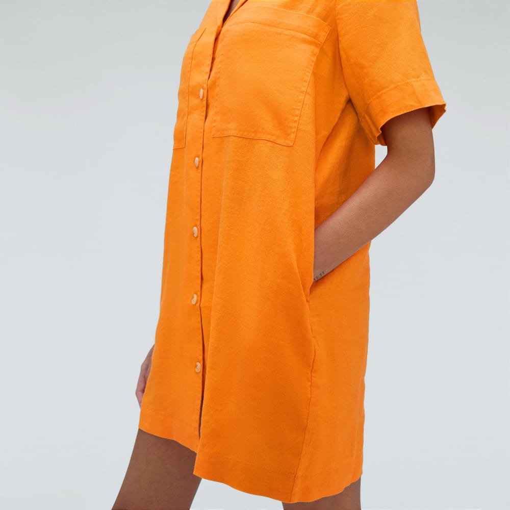 The Linen Workwear Dress | Turmeric - Image 5