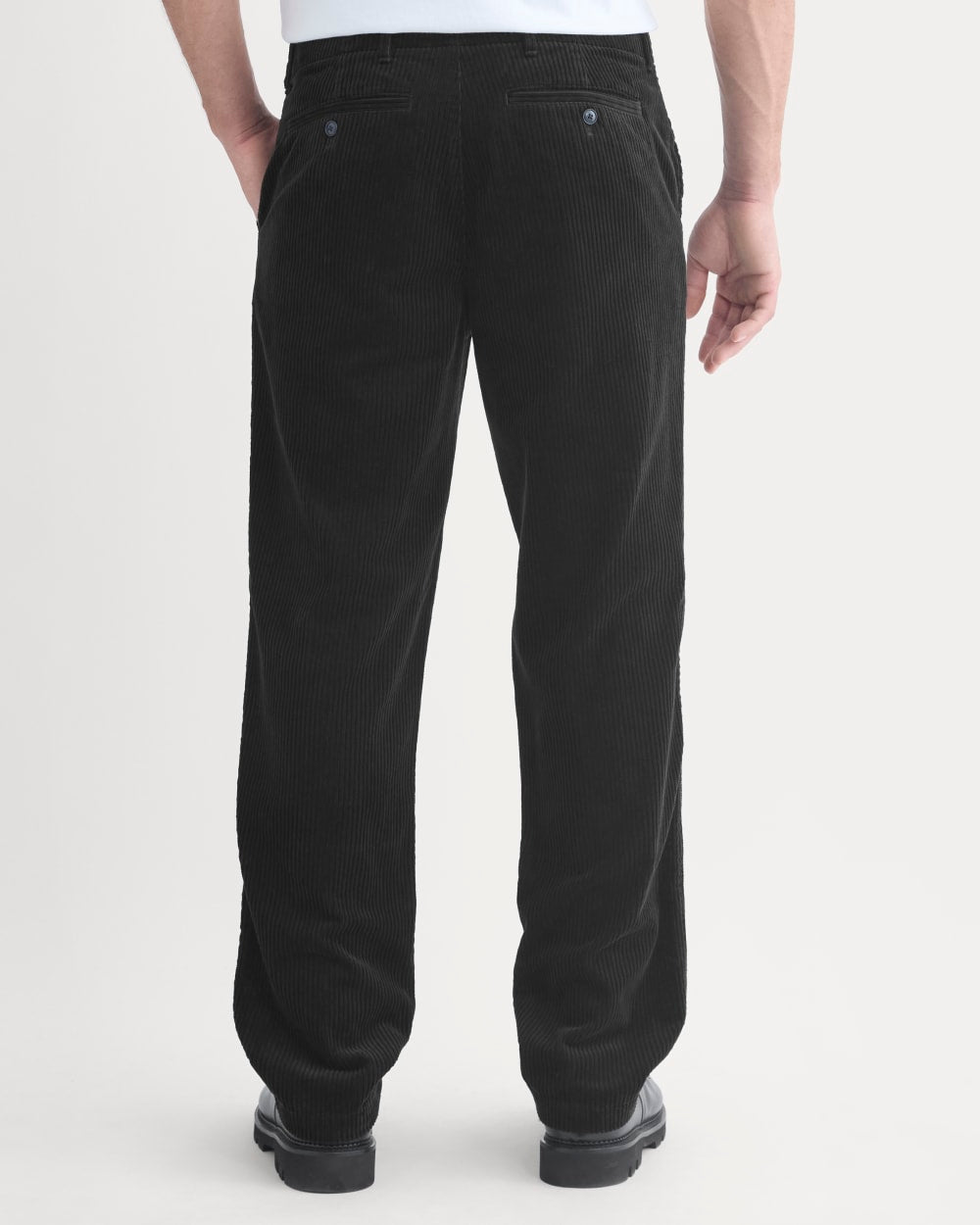 Wide Wale Corduroy Trouser | Black - Image 5