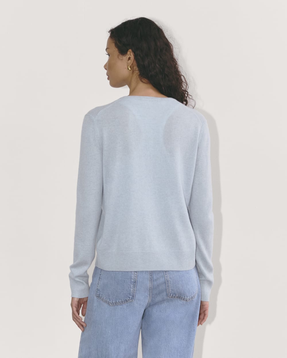 The Classic Cardigan in Cashmere | Sky Blue - Image 5