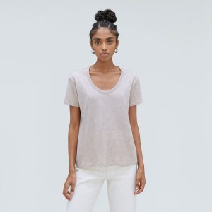 The Air Scoop-Neck Tee | Heathered Oatmeal