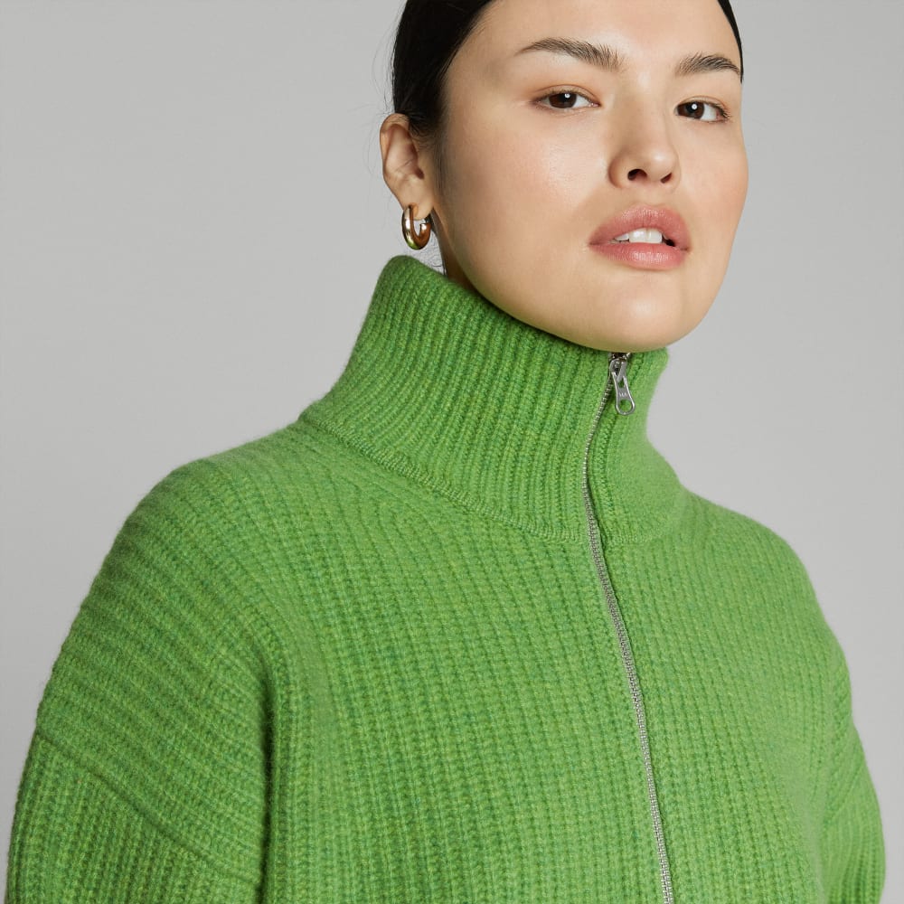 The Half-Zip Sweater in Luxe Merino | Salted Lime - Image 6