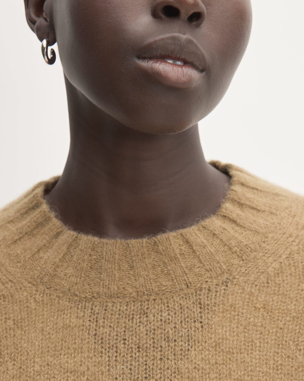 The Alpaca Cropped Crewneck Sweater | Tiger's Eye - Image 4