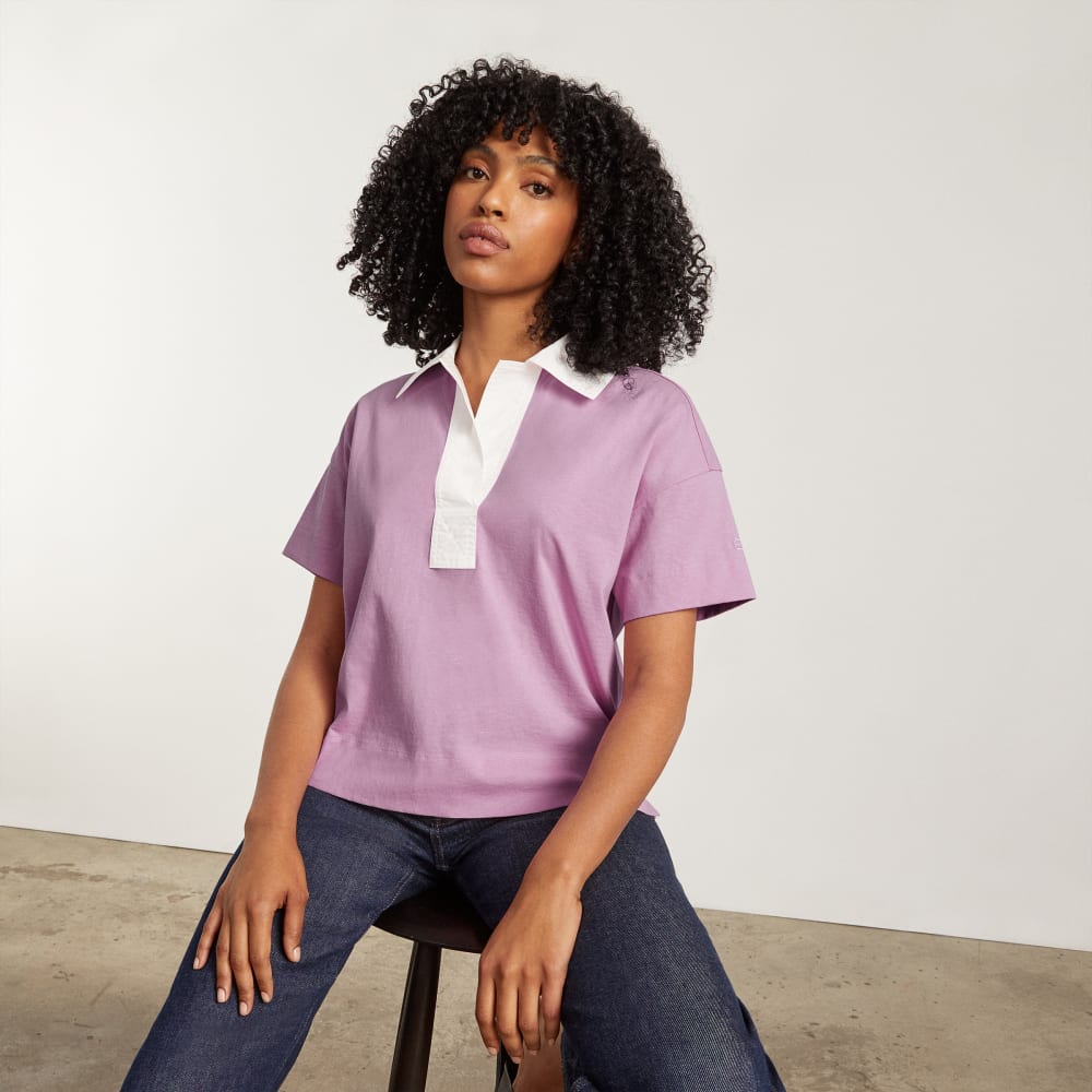 The Retro Jersey Polo | Mauve / Bone - Image 6
