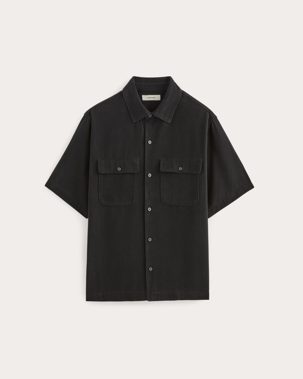 The Relaxed Utility Shirt in Buttersoft | Black - Image 2