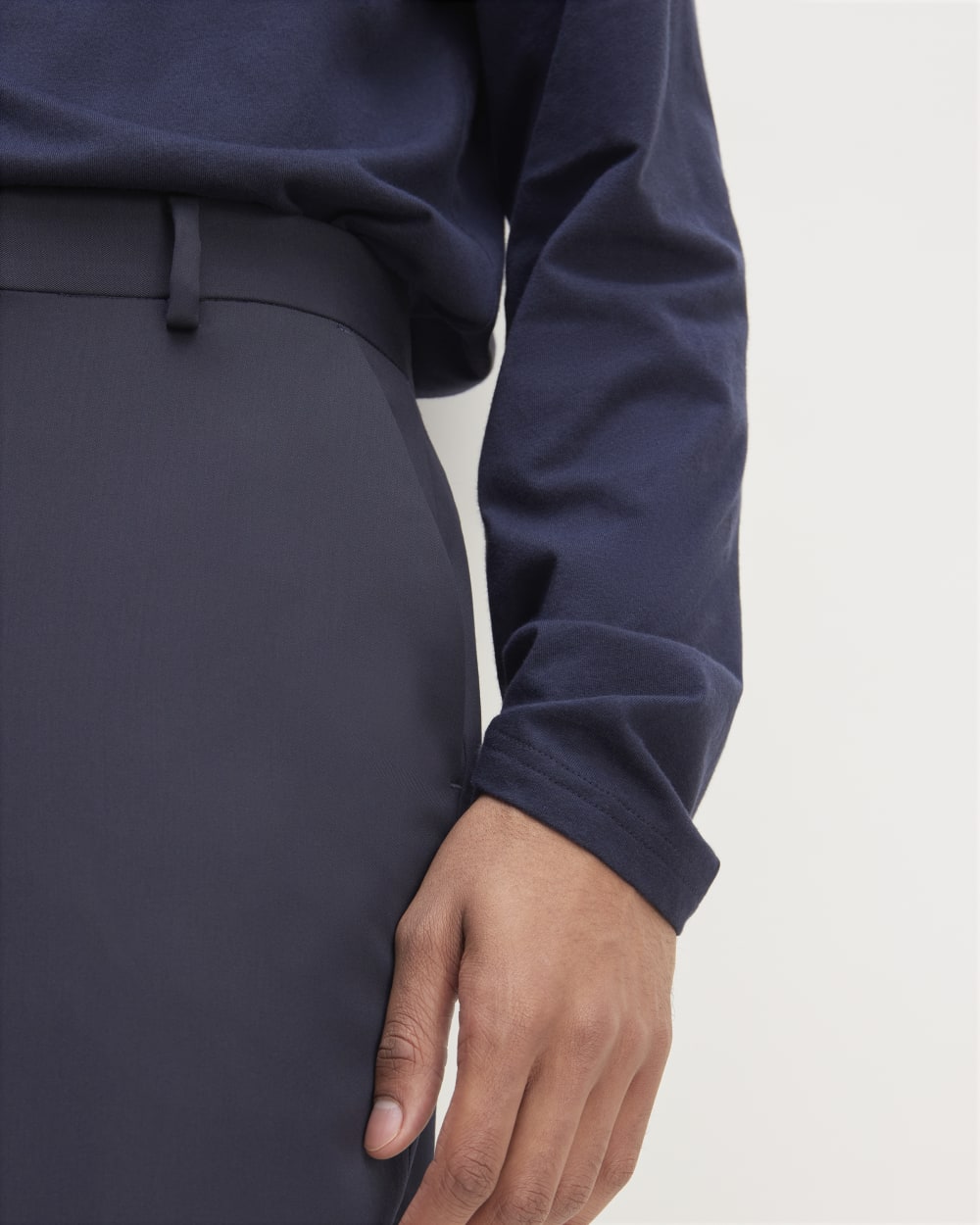 The Organic Cotton Long-Sleeve Turtleneck | Deep Navy - Image 5