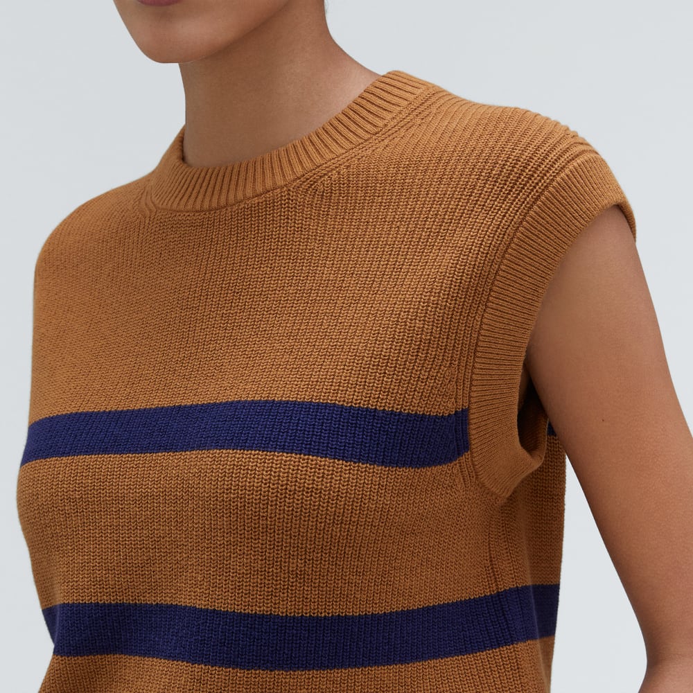 The Cotton Summer Sweater Tank | Caramel - Image 4