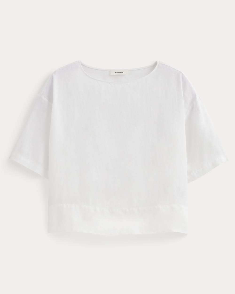 The Boatneck Top in Linen | White - Image 2