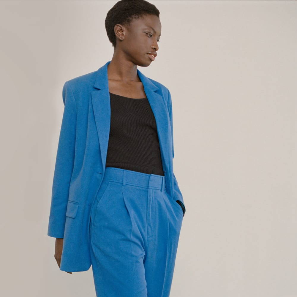 The Oversized Blazer in Buttersmooth | Brilliant Blue - Image 8