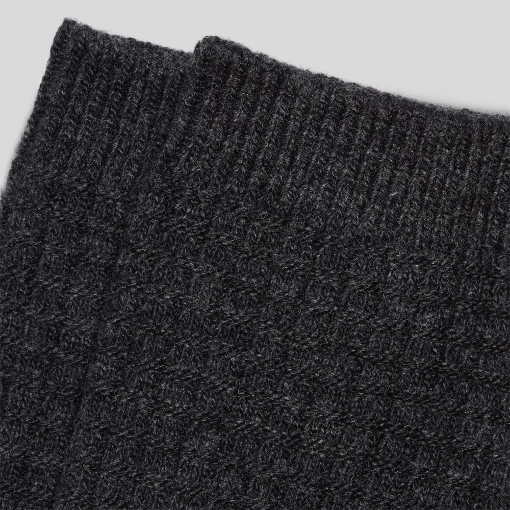 The Belgian Waffle Sweater Sock | Heathered Charcoal - Image 2