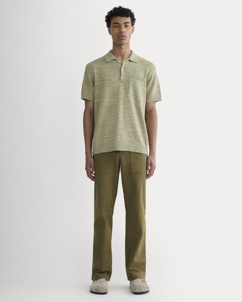 The Cotton Linen Polo | Eucalyptus - Image 3