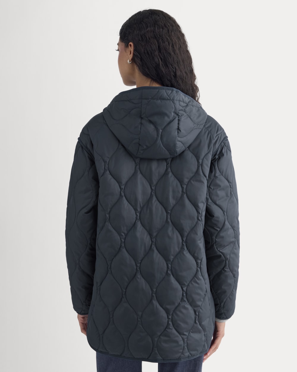 ReNew Quilted Hooded Liner | Navy - Image 6