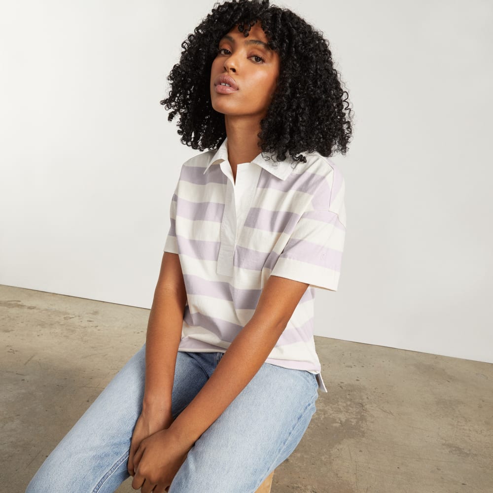 The Retro Jersey Polo | Pale Orchid / Canvas - Image 6