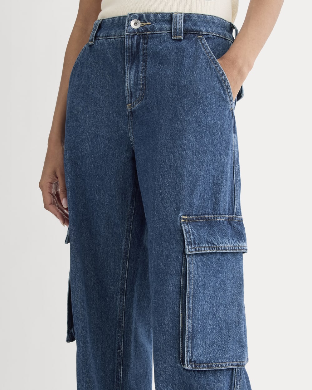 The Mid-Rise Cargo Jean | Tungsten Blue Stone - Image 4