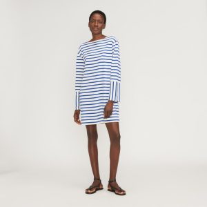 The Mariner Dress | Canvas Tan / Mazarine Blue