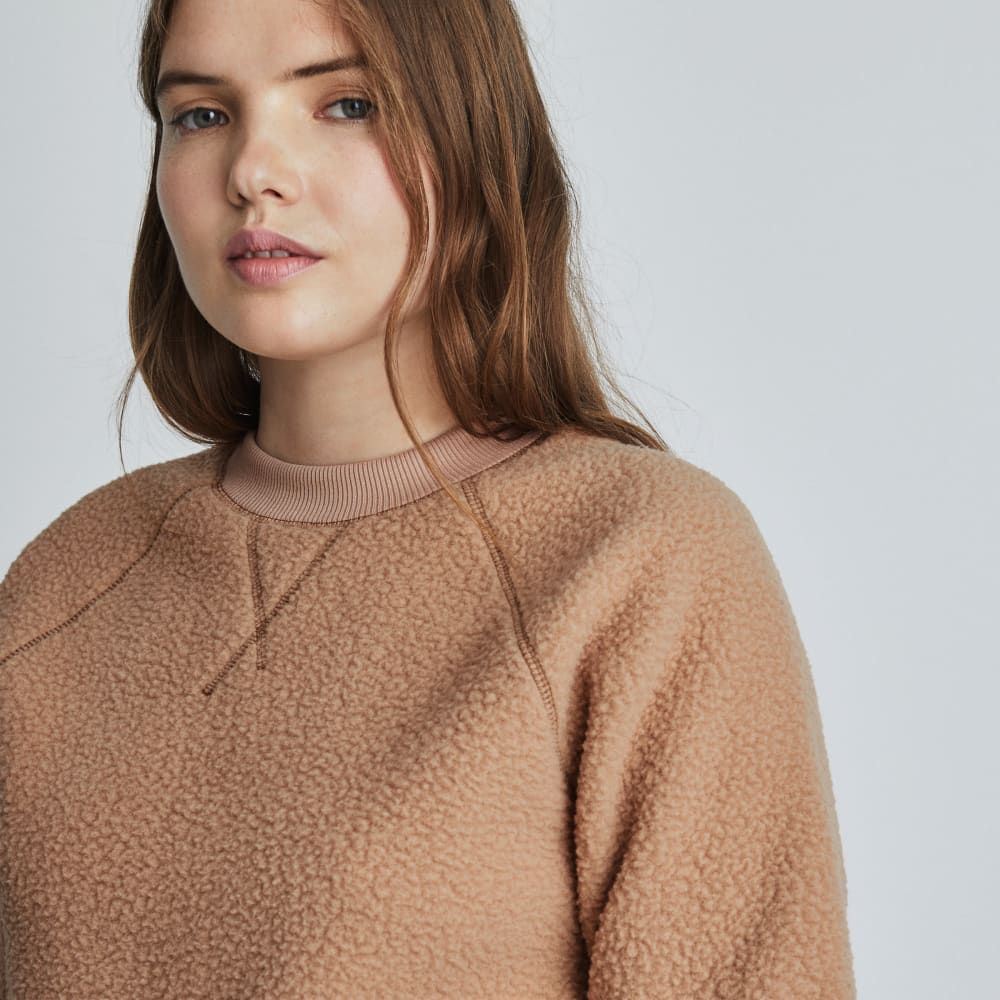 The ReNew Fleece Raglan Sweatshirt | Camel - Image 4