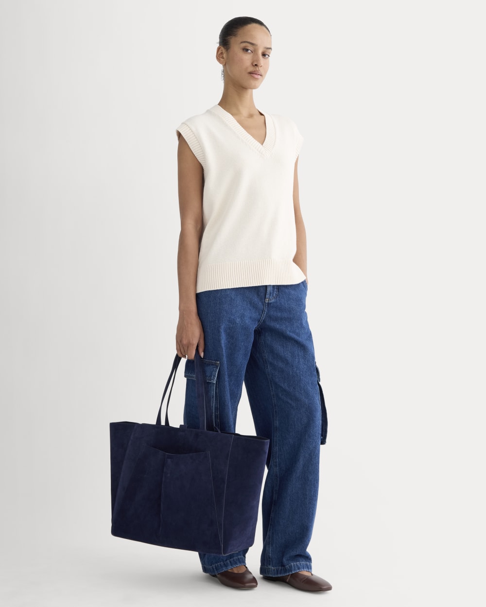 Studio Market Tote | Navy - Image 4