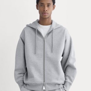 Luxe Fleece Full-Zip Hoodie | Vintage Heather Grey