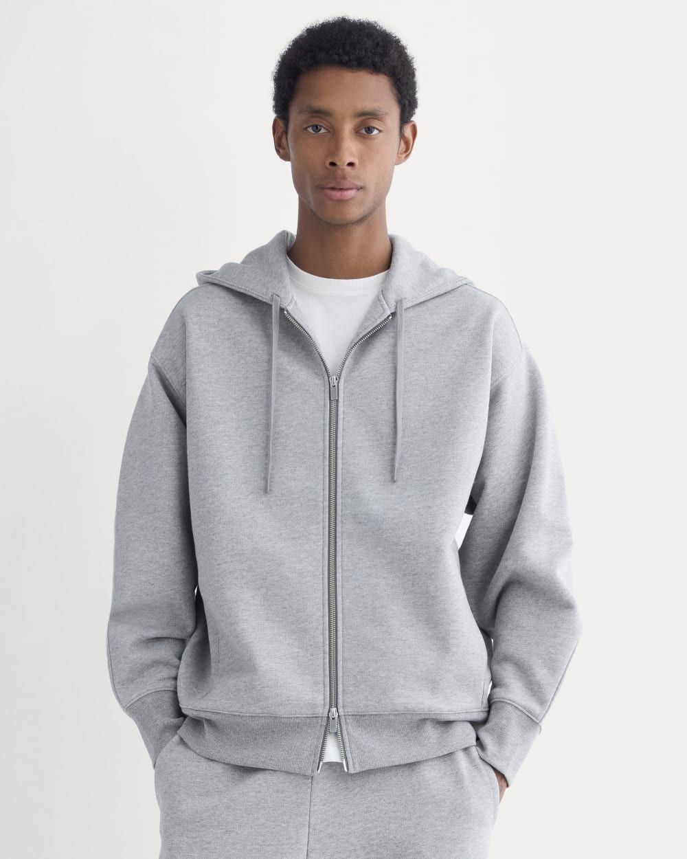 Luxe Fleece Full-Zip Hoodie | Vintage Heather Grey