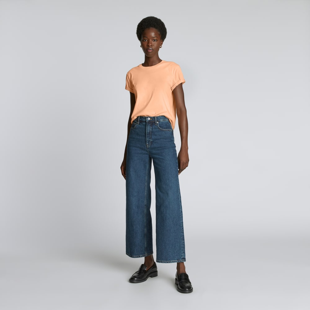 The Box-Cut Tee in Essential Cotton | Apricot | No Pocket - Image 6