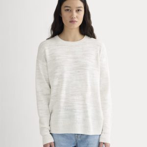 The Slouch Sweater in Cotton Linen | White