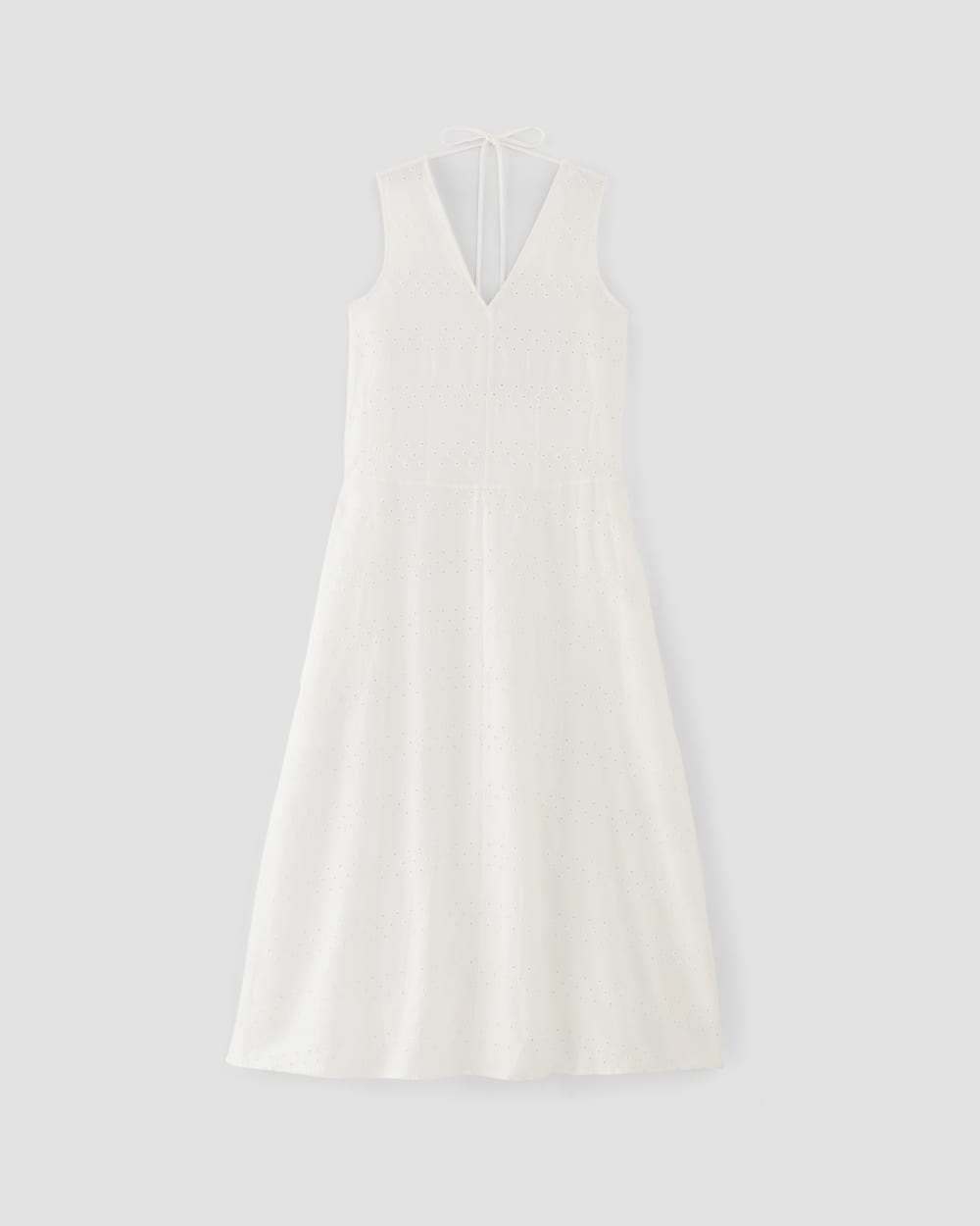 The Linen Eyelet Maxi Dress | White Eyelet - Image 2