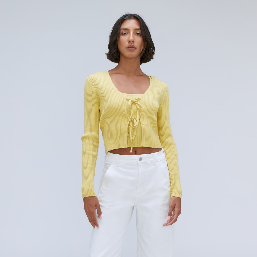 The Cotton-Merino Front-Tie Top | Dandelion