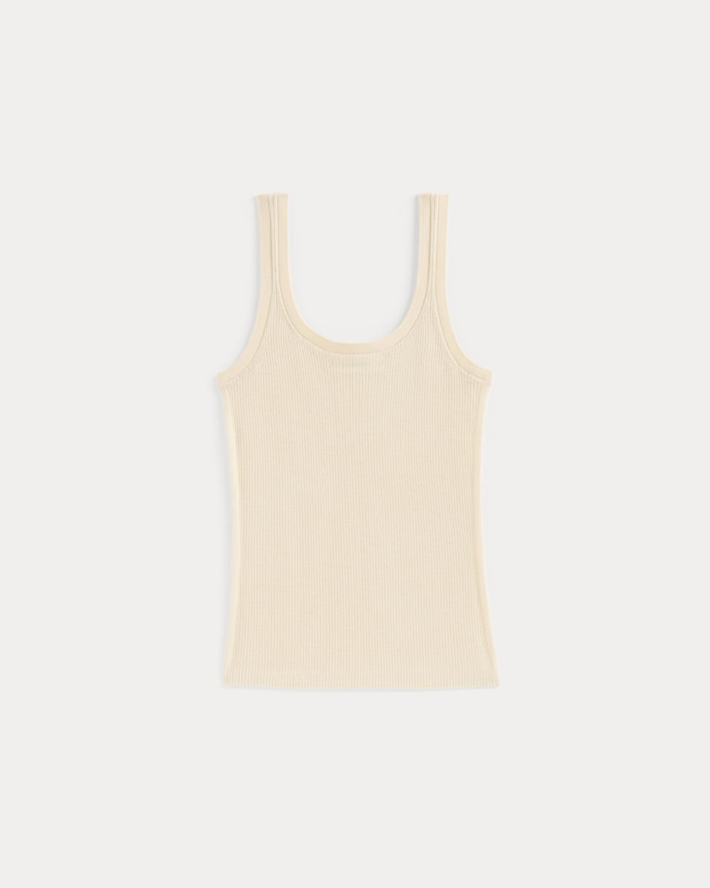 The Light Ribbed Cami in Ultrasoft Merino | Parchment - Image 2