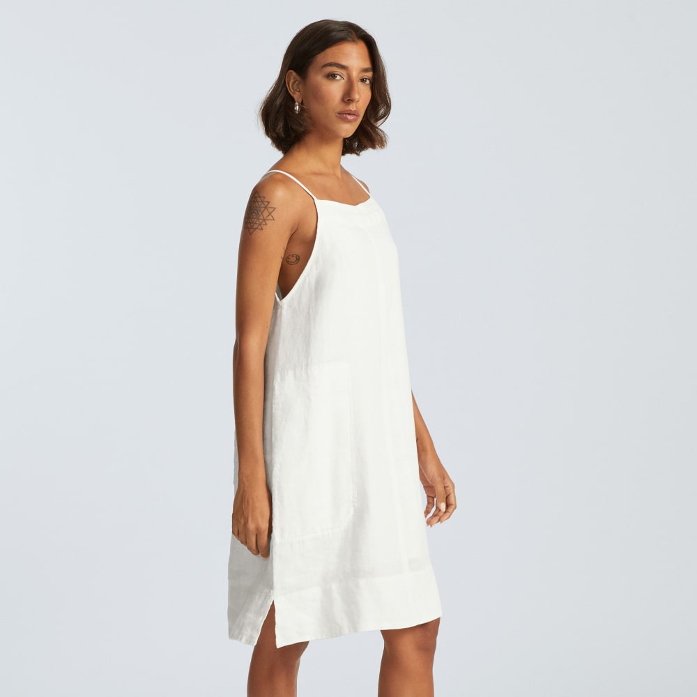 The Linen Apron Dress | White - Image 5