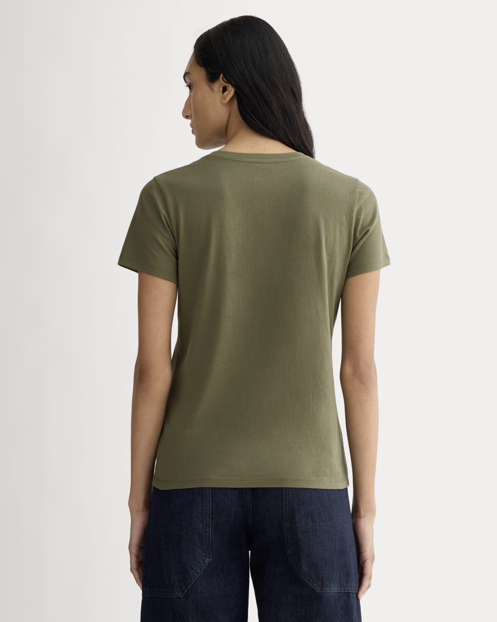 The Slim V-Neck Tee in Essential Cotton | Kalamata - Image 4
