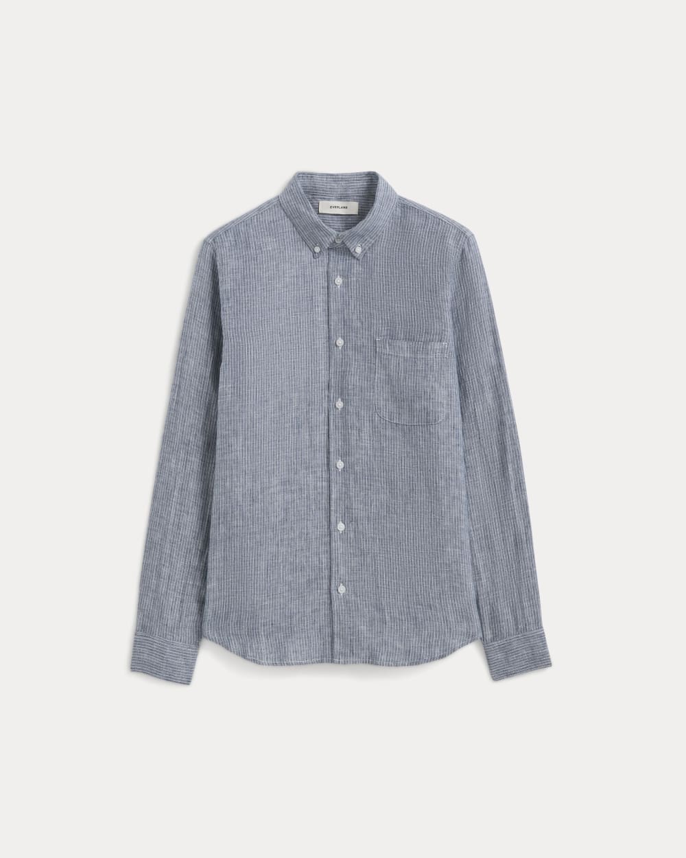 The Classic Shirt in Linen | White / Blue - Image 2