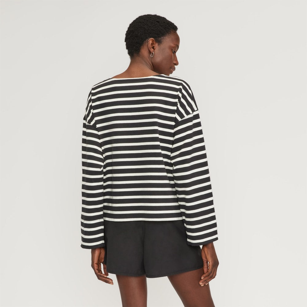 The Premium Weight Oversized Pocket Tee | Black / Canvas Tan - Image 3