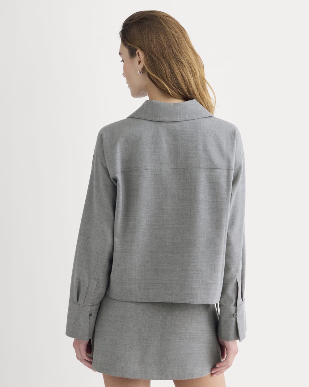 Overshirt in Tailor Twill | Heather Graphite - Image 5