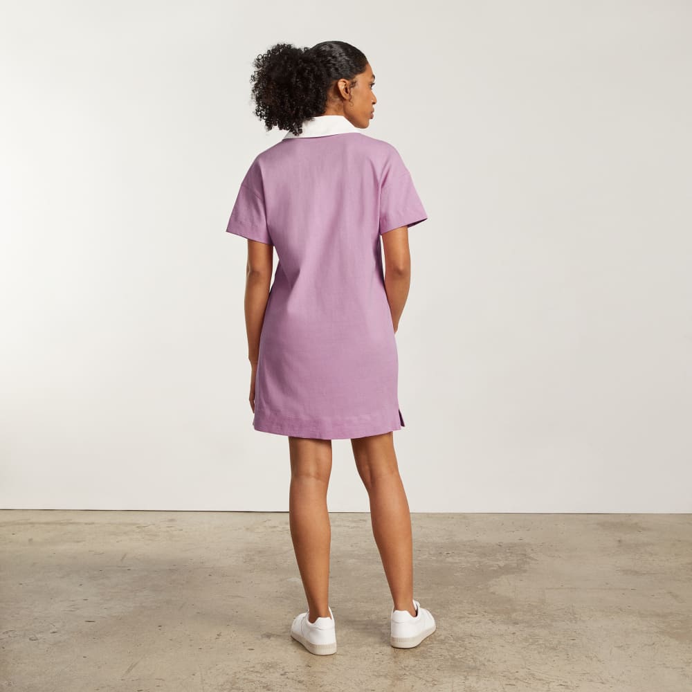 The Organic Cotton Polo Dress | Lilac - Image 4