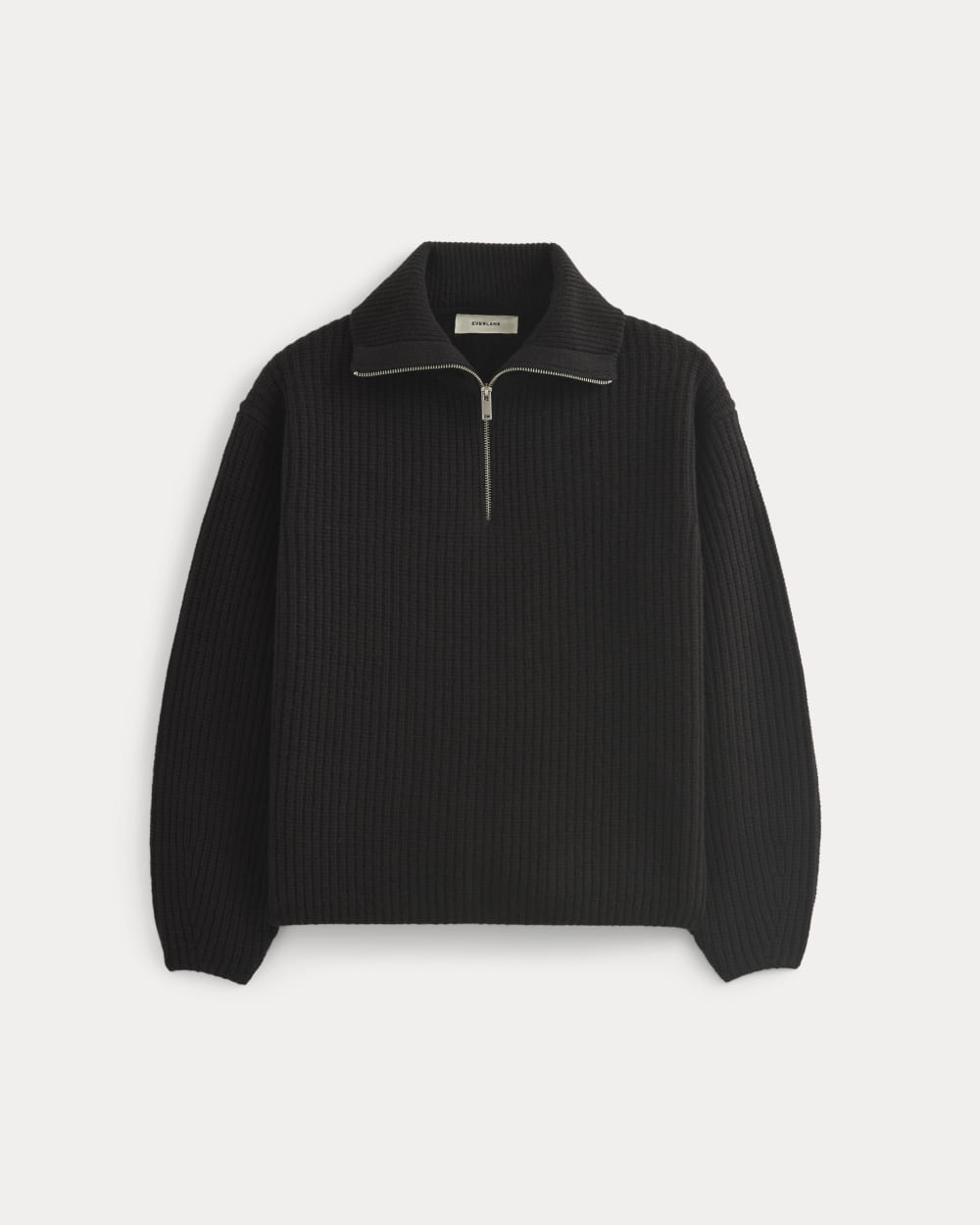 Half-Zip Sweater in Luxe Merino | Black - Image 2
