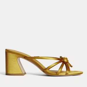 The Bow Heel | Golden Sun Satin