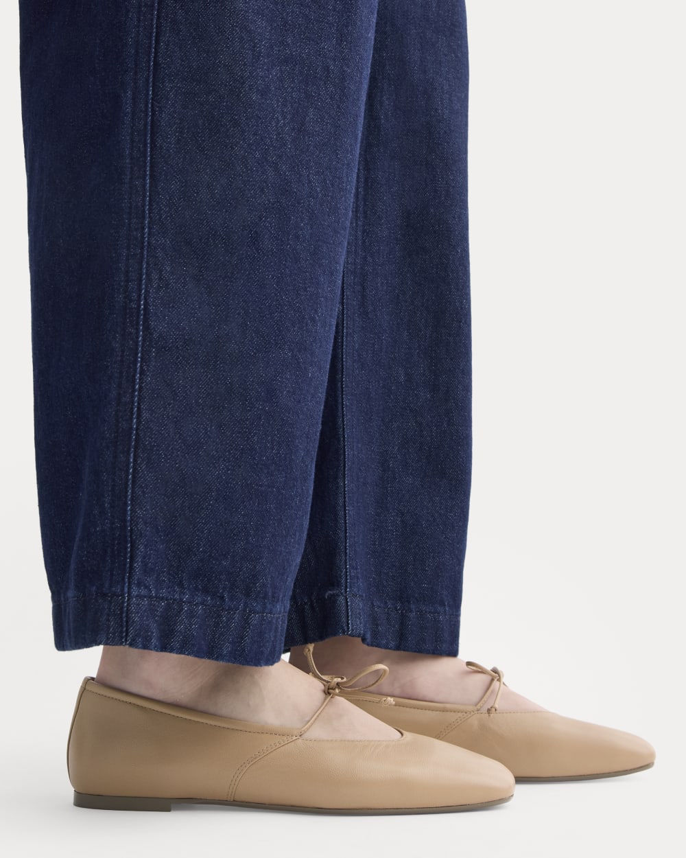 Leather Keyhole Flat | Blush Tan - Image 4