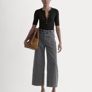The Way-High? Gardener Cropped Jean | Washed Black