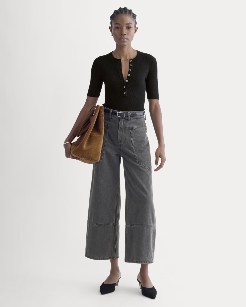 The Way-High? Gardener Cropped Jean | Washed Black