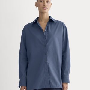 The Boyfriend Shirt in Ultrasoft Cotton | Deep Lazuli Blue