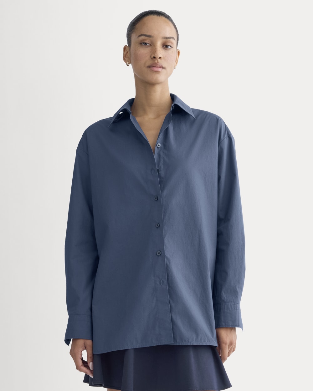 The Boyfriend Shirt in Ultrasoft Cotton | Deep Lazuli Blue