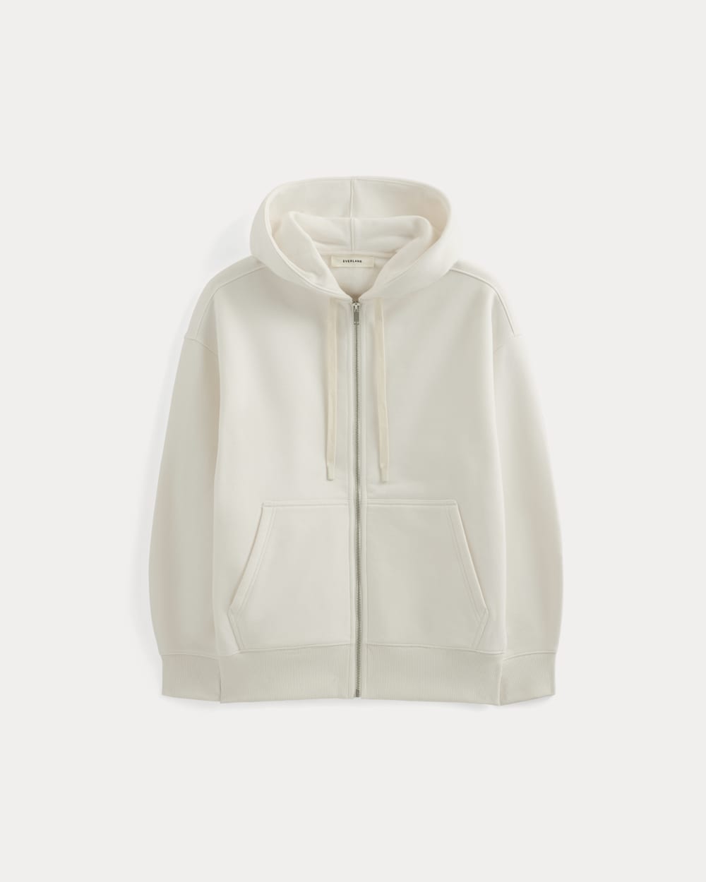 Luxe Fleece Oversized Full-Zip Hoodie | Bone - Image 2