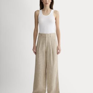 The Linen Way-High® Drape Pant  | Cornstalk Chambray