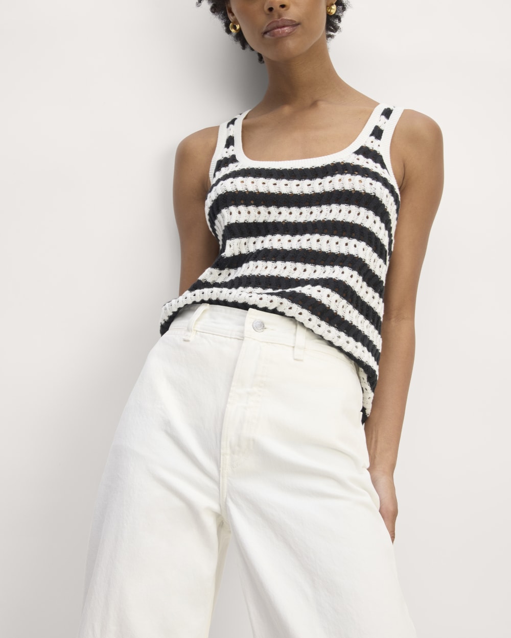 The Mariner Cropped Jean | Frayed Hem Bone - Image 4