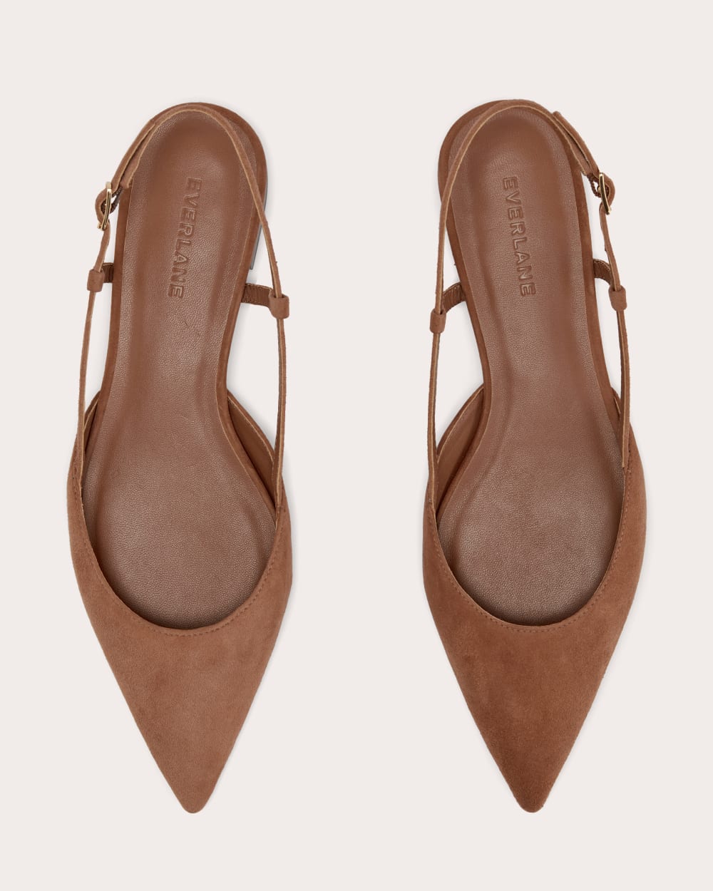 The Studio Slingback Flat | Saddle Brown Suede - Image 2