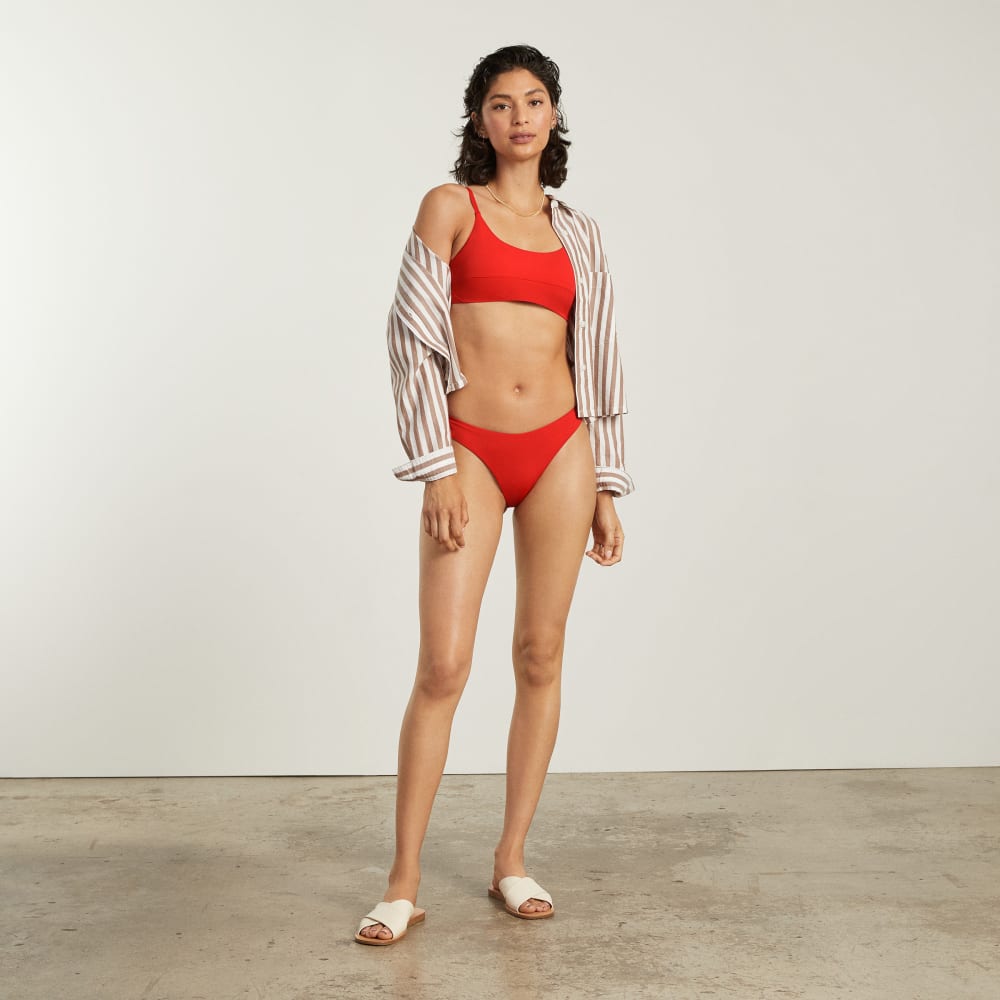 The Scoop-Neck Bikini Top | Bright Red - Image 6
