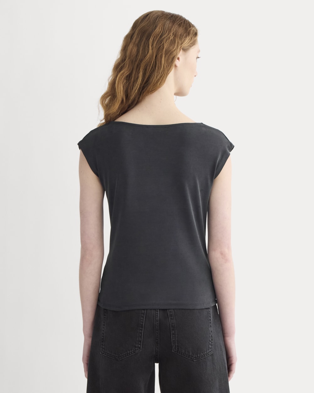 The Draped Top in Butterknit | Black - Image 5